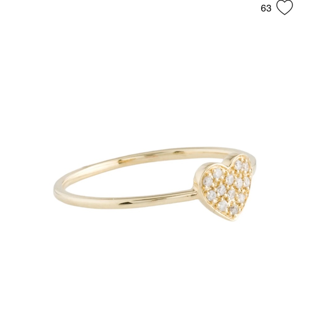 Stephanie Gottlieb Mini Token Pave Heart Ring